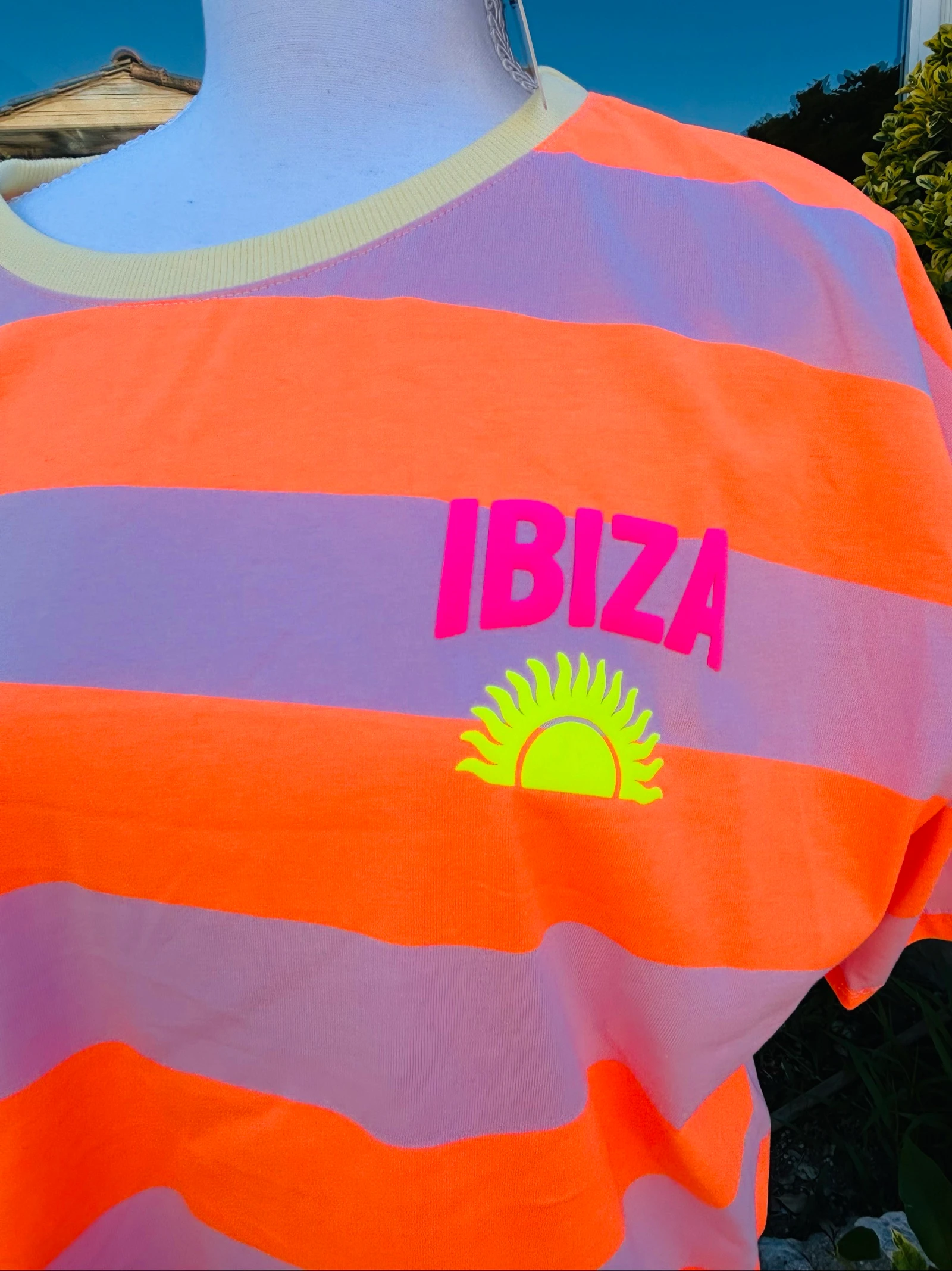 Oversized striped 100% cotton t-shirt – photo 6